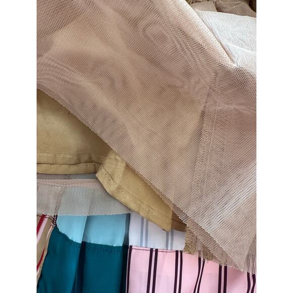 Anthropologie Maeve Striped Taffeta A-Line Mini Skirt Size 10 Academia Coquette - Picture 12 of 15